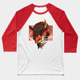 RED ONI MASK Baseball T-Shirt